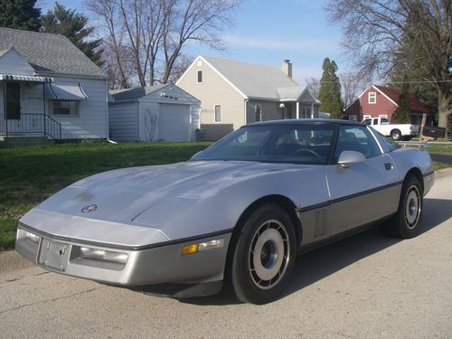 1985 chevrolet corvette 87k miles 4+3 trans v8 silver must see!! very rare!!