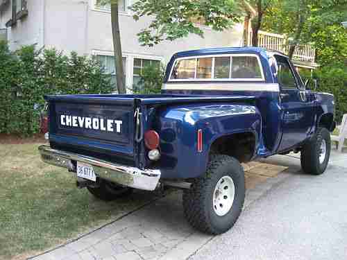 1976 Chevrolet K-10 Stepside Scottsdale 4x4-Big Blue w/4 inch Pro Comp susp lift, US $6,000.00, image 3