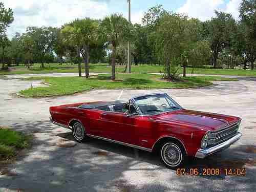 1966 FORD GALAXIE XL500 CONVERTIBLE - CANDY APPLE RED - RESTORED 2008, US $27,900.00, image 2