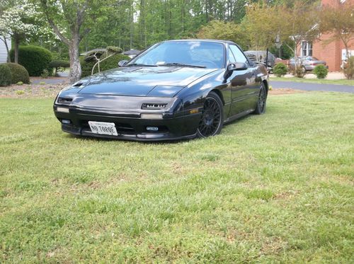 1990 mazda rx-7 convertible, black, apexi exhaust, 5 speed, t2 drivetrain