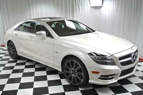 2012 mercedes cls550!!  diamond white!! p1 pkg! wheel pkg! carfax guaranteed!!