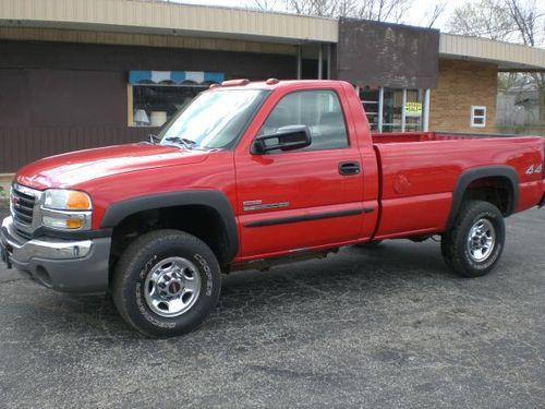 2004 gmc sierra 2500 single regular cab duramax diesel 6.6 4x4 work truck