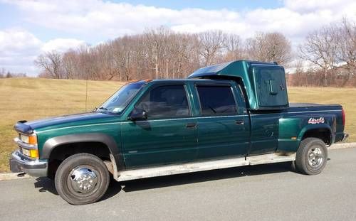 98 chevy k3500 crew cab dually 6.5l turbo diesel 4x4 123k new engine &amp; sleeper!