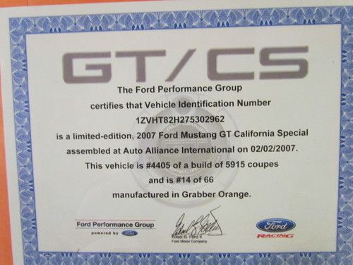 2007 FORD MUSTANG GT CALIFORNIA SPECIAL 17K MILES, US $22,300.00, image 7