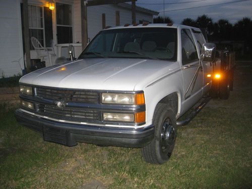 '00 chevy c3500 crew dually flatbed 454 nice possible trades?