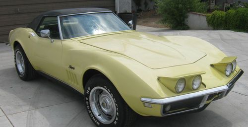 C3 corvette 1968 roadster yellow auto thousands $$$ spent no reserve