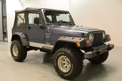 Lifted 2001 jeep wrangler sport 4.0l manual trans soft top wholesale l@@k