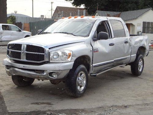 2007 dodge ram 2500 slt mega cab 4wd damaged salvage runs! manual trans rare!!