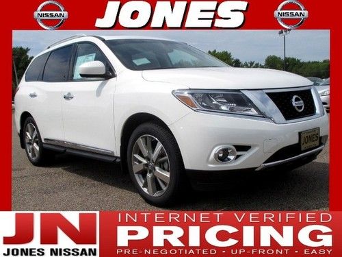 New 2014 nissan pathfinder 2wd platinum premium package msrp $43370 white