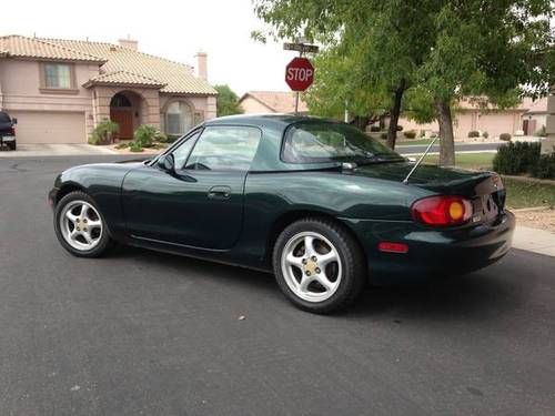 1999 mazda miata, anniversary edition-with hard top&amp;british racing green color