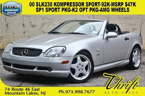 00 slk230 kompressor sport-92k-msrp $47k-sp1 sport pkg-k2 opt pkg-amg wheels