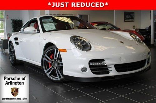 911 turbo pdk bose audio bi-xenon red leather low miles white clean we finance!
