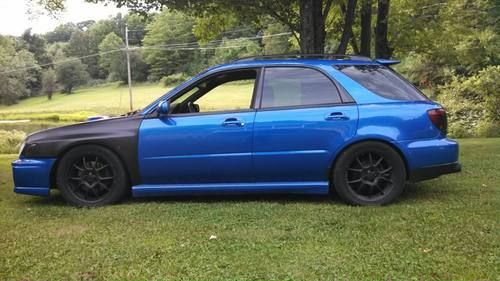 2002 subaru impreza wrx wagon rally blue mods 70k miles