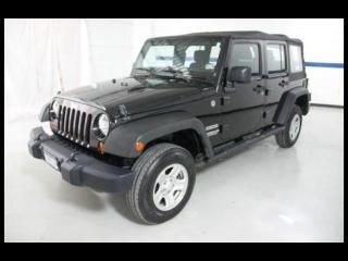 12 wrangler unlimited sport 4x4, 6 spd manual, soft top, metal doors, ac, clean!