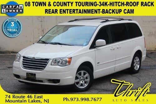 08 town &amp; county touring-34k-rear entertainment-backup cam-hitch-roof rack