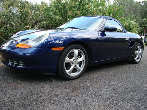 Porsche boxster 2002, blue with grey leather interior