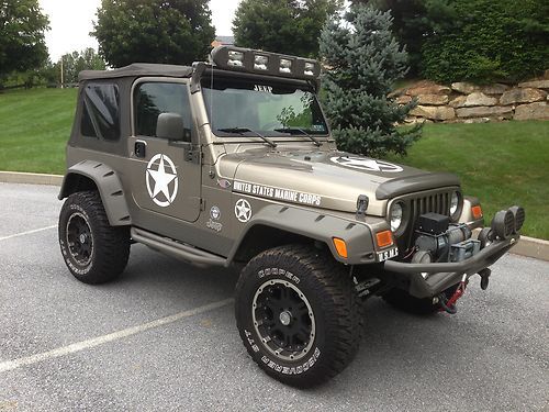 06 jeep wrangler x  low miles 69,000 customized usmc version
