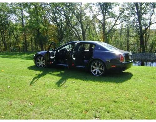 2008 maserati quattroporte metallic blk/blk seadan gts carbon fiber package