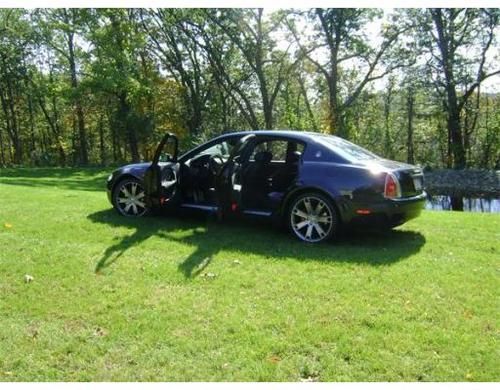 2008 maserati quattroporte metallic blk/blk seadan gts carbon fiber package