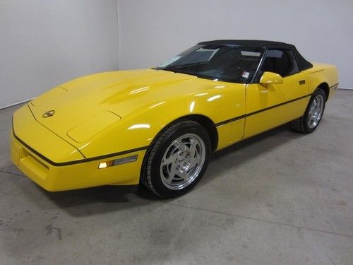 1990 chevy corvette convertible c4 5.7l v8 rwd manual leather ok/co owned 80+pix