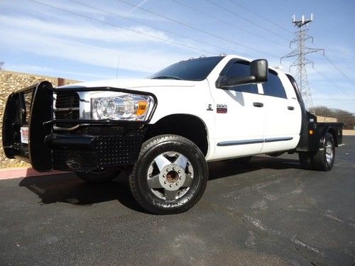 5.9l cummins-mega cab-drw-4x4-flat bed-slt-xd wheels-pwr seat-nice-cd w steering