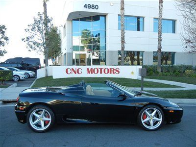 2003 ferrari 360 modena spider f1 / low miles 8k / black on tan / super clean!!!