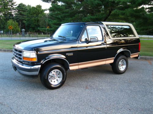 1994 bronco black/tan eddie bauer only 67k actual miles! coth int. cargo cover!