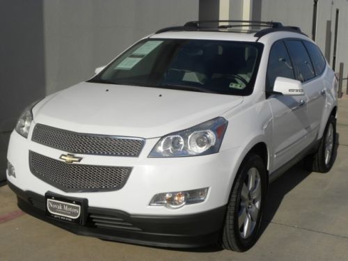 Chevrolet traverse ltz, entertainment system, sunroof, trailer pkg, finance.