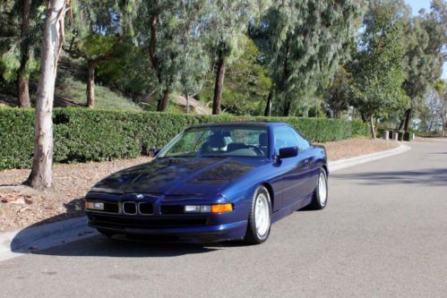 1991 bmw 850i 6 speed manual , blue , low miles , rare
