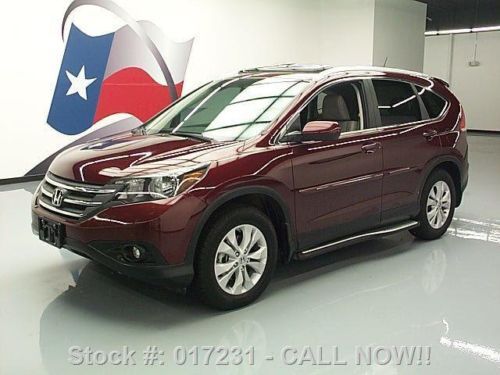 2013 honda cr-v ex-l sunroof htd leather rear cam 15k!! texas direct auto