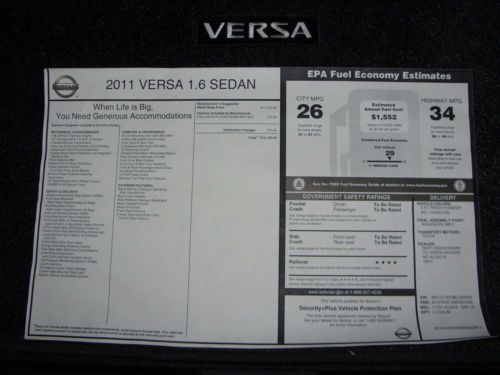 2011 Nissan Versa Sedan, No Reserve, image 7
