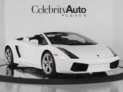 2008 lamboghini gallardo e-gear spyder white/blk nav heated seats callisto wheel