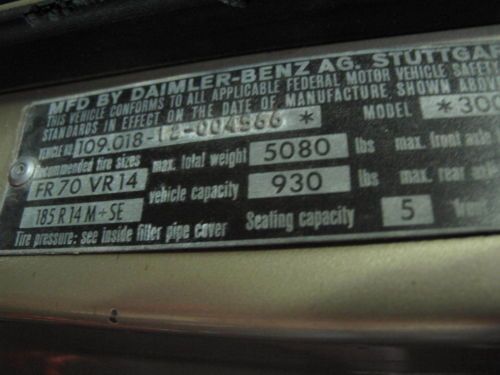 1970 Mercedes Benz 300 SEL 6.3..Garage Find..Original..Absolutely Rust Free !, image 19