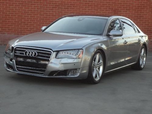 2013 audi a8 3.0l quattro damaged salvage fixer priced to sell! export welcome!!