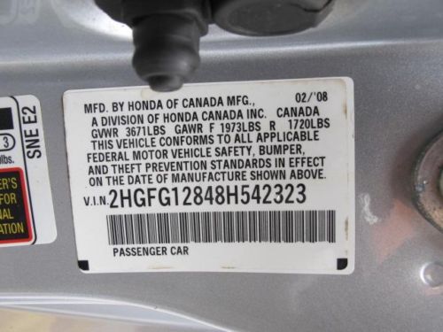 08 Honda Civic EX Certified Coupe Sunroof 1-Owner Clean Carfax Auto 4-Cylinder, US $7,988.00, image 53