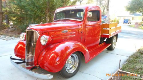 1937 chevy custom truck (resto mod) with oak wood flatbed