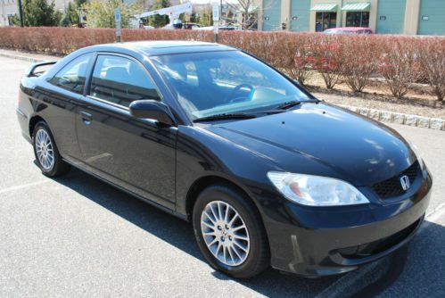 2005 honda civic ex special edition coupe 1 owner abs sunoof black no reserve