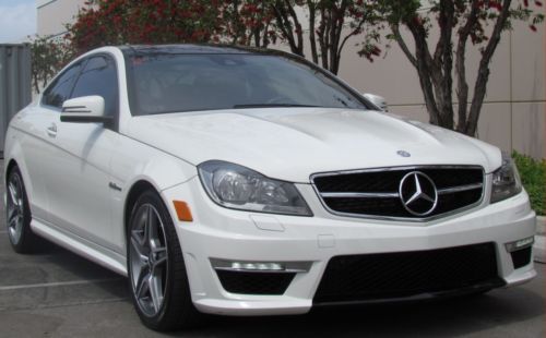 Used 2012 mercedes c63 amg coupe navigation panorama roof backup camera clean