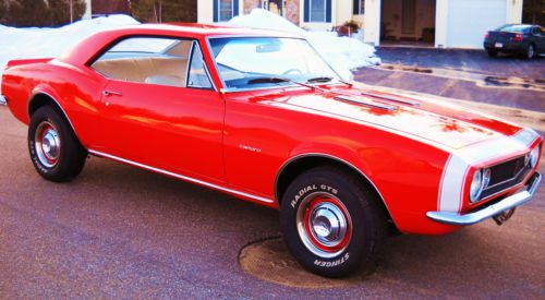 1967 chevrolet camaro,hugger orange 4 spd.