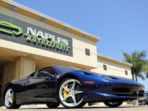 2010 ferrari 458 italia, dtf blue, nav, back up camera, orig msrp $295k