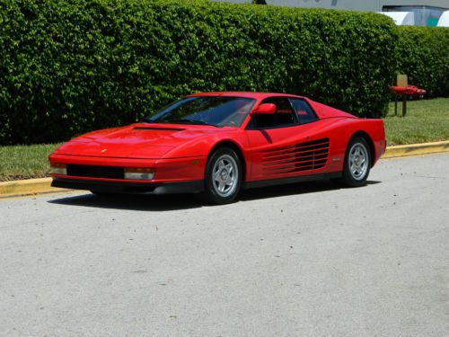 1986 ferrari testarossa single flying mirror new belts and clutch rosso corsa