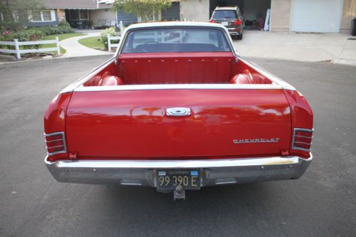 1967 Chevrolet El Camino classic NO RESERVE 396 muscle red truck big block, image 4