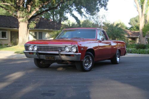 1967 Chevrolet El Camino classic NO RESERVE 396 muscle red truck big block, image 19