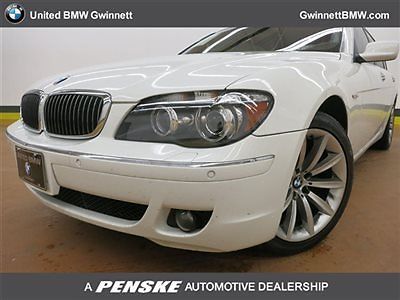 750li 7 series low miles 4 dr sedan automatic gasoline 4.8l 8 cyl engine white