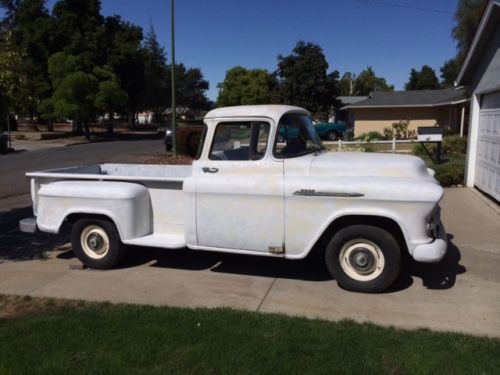 1956 chevy big window long-bed stepside, runs and drives