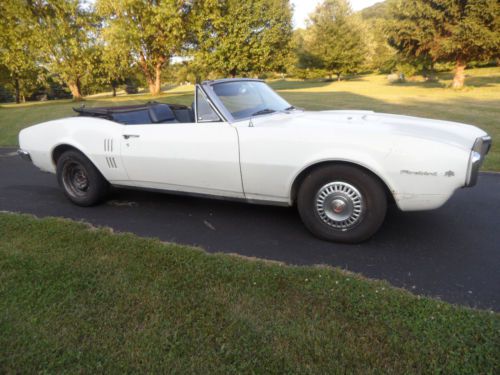 1967 firebird 400 convertible runs and drives but needs restoration