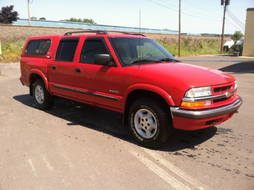 Red crew cab gray interior very low miles carfax guaranteed one owner