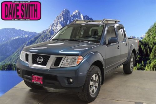 13 nissan frontier pro-4x 4x4 crew cab heated leather seats sunroof bed liner