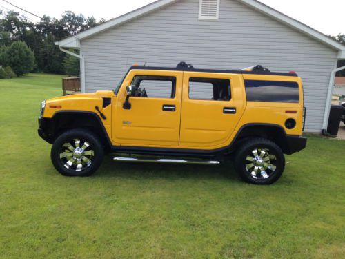 2004 hummer h2 yellow chrome super sharp