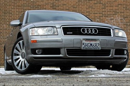 2004 audi a8l 4.2l adaptive cruise control 19" wheels suede headliner clean